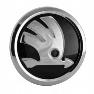 EMBLEMAT ZNACZEK SKODA FABIA OCTAVIA SUPERB YETI 90 MM SREBRNY