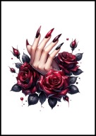 A2 PLAKAT DO SALONU MANICURE URODY, PLAKAT DLA KOSMETYCZKI PAZNOKCIE LAKIER