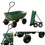 WÓZEK OGRODOWY WYWROTKA 3W1 TACZKA PRZYCZEPKA DO QUADA TRAKTORKA MOCNY