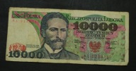 Polska - banknot - 10000 Złotych 1988 rok Seria AL