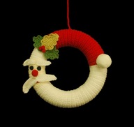 Zawieszka wianek ozdoba na okno szydełkowa 22cm (Z228)