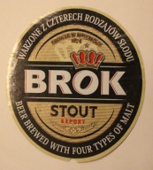 ETYKIETA - BROWAR KOSZALIN - BROK - STOUT EXPORT - WARZONE Z CZTERECH