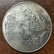 34. Austria 100 szylingów, 1977, Twierdza Hohensalzburg, Srebro Ag