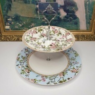 Etażerka porcelanowa Marks & Spencer, patera 2-poziomowa