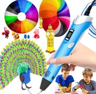 Długopis 3D Pen dla Dzieci i Dorosłych + 21x Filament PLA Zestaw Kreatywny