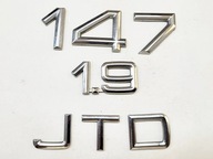 ZNACZEK EMBLEMAT NAPIS LOGO CYFRA LICZBA LITERA ALFA ROMEO 147 1.9JTD