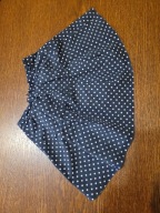 Spódnica z zakładkami czarna w różowe kropki 116