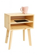 Drewniana szafka skandynawska / stolik / komoda nocna naturalna sosna