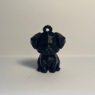 Brelok 3D piesek low-poly z PLA+ – ręcznie drukowany