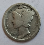 moneta srebro USA 10 cent 1 dime 1918