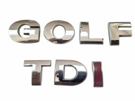 ZNACZEK EMBLEMAT NAPIS LITERY LITERA TYŁ NA KLAPĘ 26MM VW GOLF TDI 4 IV 5 V