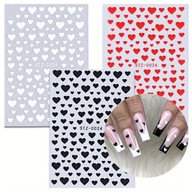 Zestaw Naklejki do paznokci samoprzylepne Walentynki Serca serduszka 3szt