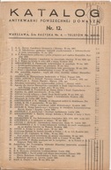 KATALOG ANTYKWARNI POWSZECHNEJ (JONASZA) -nr 12 -1937 rok poz.1-2173