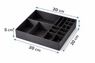 Organizer do szuflady i na biurko 20×20×5 cm | Przybornik z przegródkami