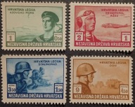 OKUPACJA NIEMIECKA - CHORWACJA Mi 107 - 110 ** - czysty - LEGION CHORWACKI