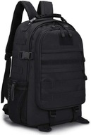 Plecak turystyczny kempingowy survivalowy 35-40L czarny taktyczny