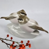 2 ptaki sikorki parka Andras Sinko Zsolnay Węgry połowa XXw