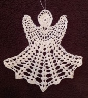 ANIOŁ SZYDEŁKOWY ZAWIESZKA NA CHOINKĘ RĘCZNIE ROBIONY