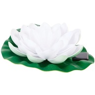 LAMPA LAMPKA SOLARNA PŁYWAJĄCA SŁONECZNA LILIA WODNA KWIAT KWIATEK LED BIEL