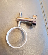 Uchwyt łazienkowy na kubek dozownik suszarkę srebrny