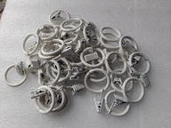 CICHE KÓŁKO Z ŻABKĄ do karnisza biały 35 szt. metal