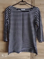 RESERVED M bawełniana pasiasta bluzka BLACK BCM