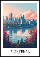 A2 PLAKAT MIASTO MONTREAL KANADA CANADA RZEKA ŚWIĘTEGO WAWRZYŃCA