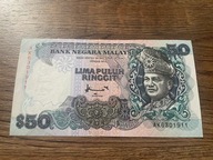 Malezja - 50 ringgit - rzadki