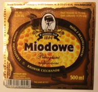 ETYKIETA CIECHANÓW - Browar Ciechanów - Miodowe - Piwo jasne niefiltrowane