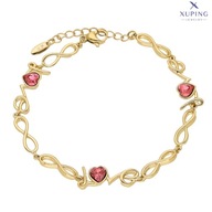 76480 BRANSOLETKA 18K POZŁACANA 17+3 CM ROSE CRYSTAL Swarovski