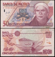 BNA - MEKSYK 50 Pesos 2000 seria CL nr X 1093899 # P112 okoliczność # VF