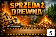 REKLAMA BANER SPRZEDAŻ DREWNA DREWNO KOMINKOWE 100X50 5