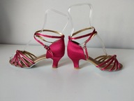 Śliczne obuwie damskie do tańca taneczne bczerwono wiśniowe Sun Lisa 38