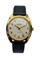 ZŁOCONY MĘSKI NARĘCZNY ZEGAREK WOSTOK LATA 60-TE - IDEAŁ