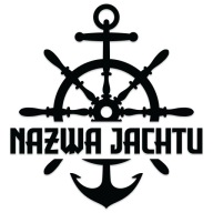 Naklejka bez tła NAZWA JACHTU ŁODZI STATKU dla marynarza wodoodporna