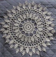 Serwetka szydełkowa handmade średnica ok. 47cm ecru