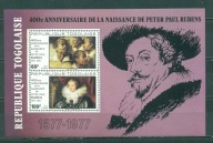 RUBENS-MALARSTWO. REP. TOGO. Mi Bl. A**1977r.
