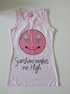 Shabby chic młodzieżowa koszulka na naramkach r XS