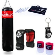 150cm 50kg ZESTAW BOKSERSKI WOREK TRENINGOWY RĘKAWICE OWIJKI DO DOMU KLUBU