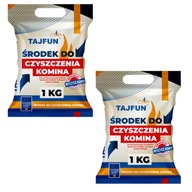2x ŚRODEK DO CZYSZCZENIA KOMINA PIECA USUWANIA SADZY SMOŁY 1KG UNIWERSALNY