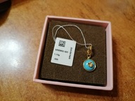 Zawieszka pozłacana z turkusem