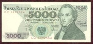 5000 zł. 1988 r. ser. DZ UNC b. rzadka seria !!!
