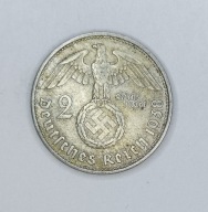NIEMCY - III RZESZA - 2 REICHSMARK 1938 D (1) - Monachium - Hindenburg