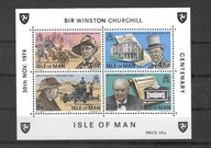 Wyspa Man 1974 Mi. bl.1 Sir Winston Churchill, Birth Centenary