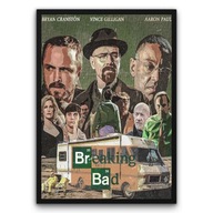 Plakat z ramą 50x70cm Breaking Bad Heisenberg serial | Pomysł na Prezent