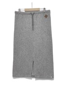 Spódnica Dzianinowa Dresowa Prosta Rozporek Szara Animal |R. 14/M