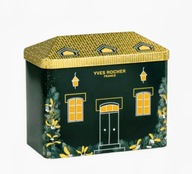 Yves Rocher zielono złoty blaszany domek pudełko pojemnik prezent OPIS!