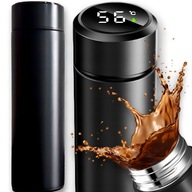 KUBEK TERMICZNY TERMOS NA KAWĘ HERBATĘ Z WYŚWIETLACZEM LED SZCZELNY 500ml