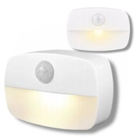 Lampka LED z czujnikiem ruchu biały ciepły bezprzewodowa Zasilana 3xAAA