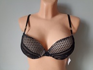 Śliczna markowa bielizna Maven UK 32D EUR 70D czarny z beżem